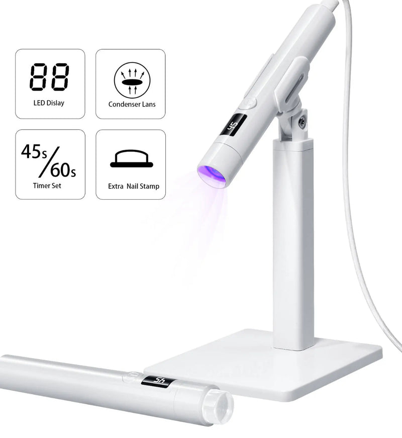 Mini UV Nail Lamp Dryer Machine Portable USB Rechargeable LED Nail Quick Drying Light Handheld Manicure Lamp For Gel Varnish
