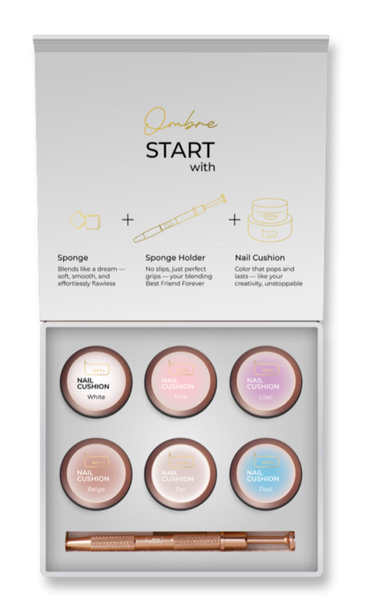 HEYLOVE NAIL CUSHION SET(WHITE) 6 PCS