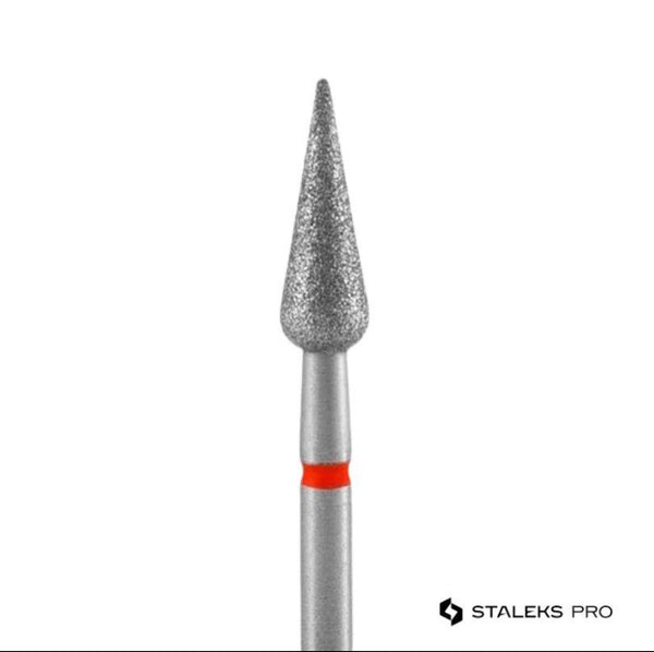 Staleks Diamond Nail Drill Bit Pear Red d4mm/l12mm