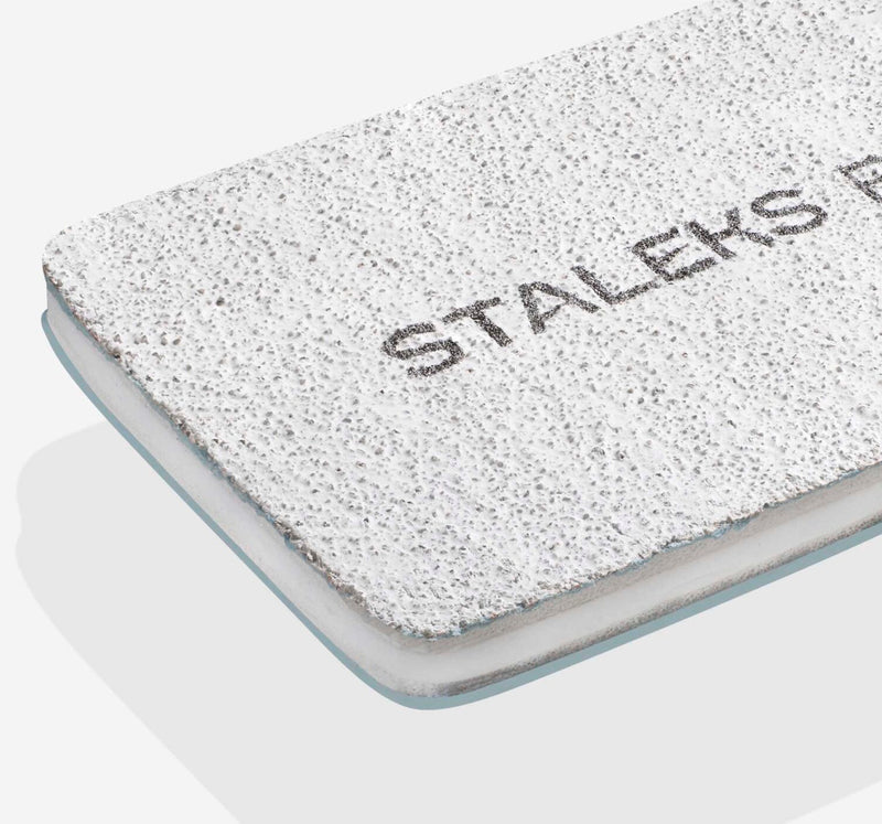 Mineral wide straight nail file Staleks Pro Expert, 100/100 grit (25 pcs)
