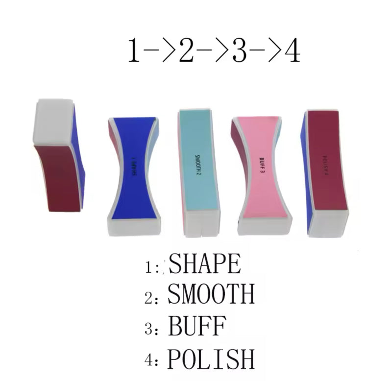 1Pcs 4 in 1 Steps 4 Sides Nail Buffer And Files Block