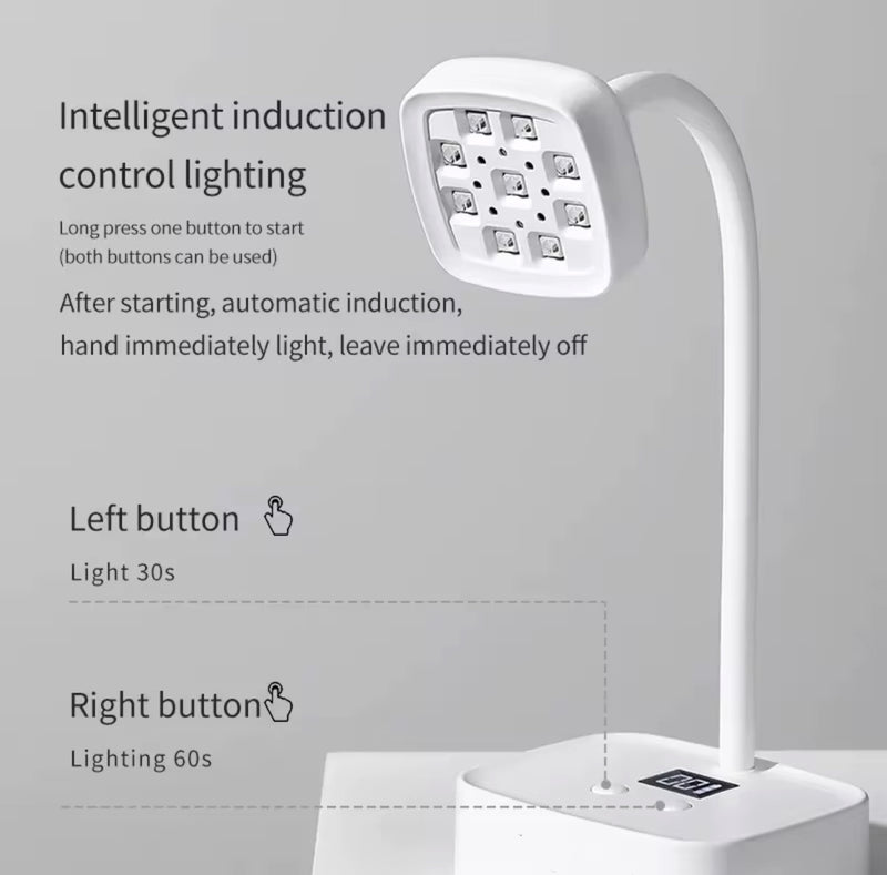 Portable Rechargeable Lamp for Nail Dual Forms