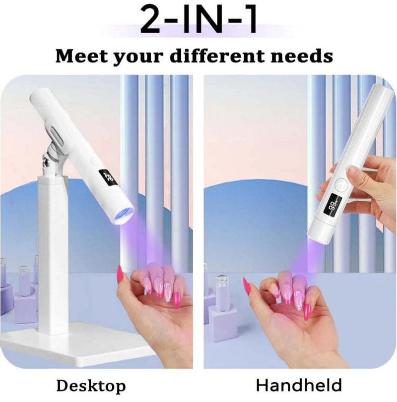Mini UV Nail Lamp Dryer Machine Portable USB Rechargeable LED Nail Quick Drying Light Handheld Manicure Lamp For Gel Varnish