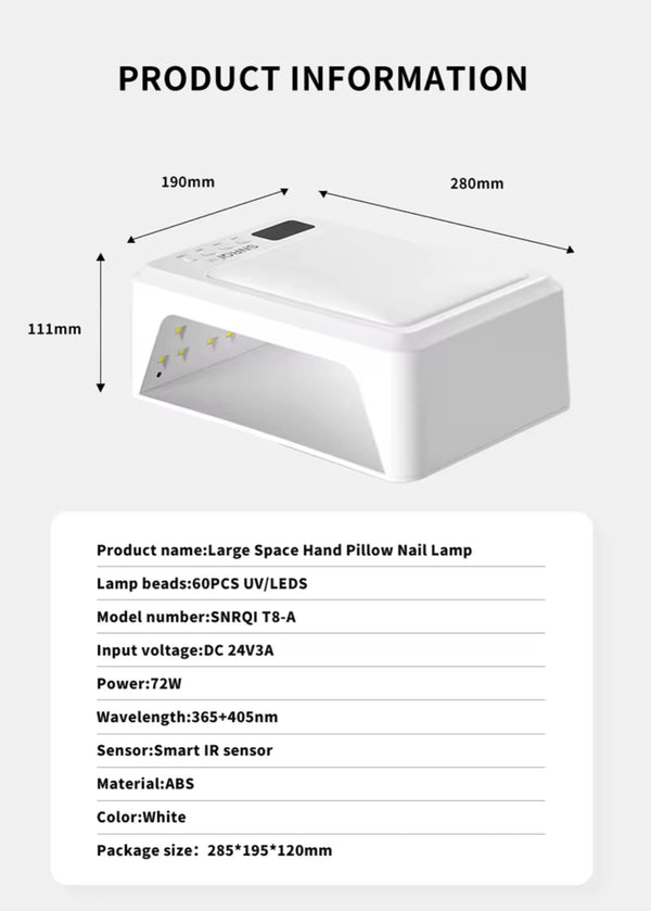 UV Lamp With Hand Pillow 72W