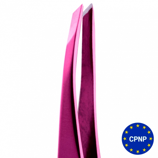 ZOLA PROFESSIONAL BEVELED TWEEZERS FOR EYEBROWS PINK