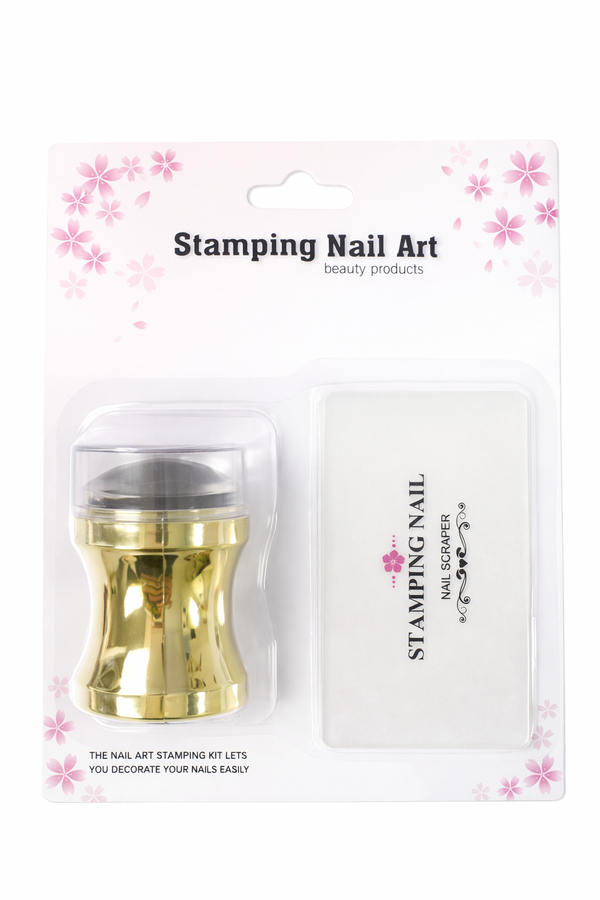 Stamp and scraper for stamping Stamping Nail Art XY-1660 GOLD