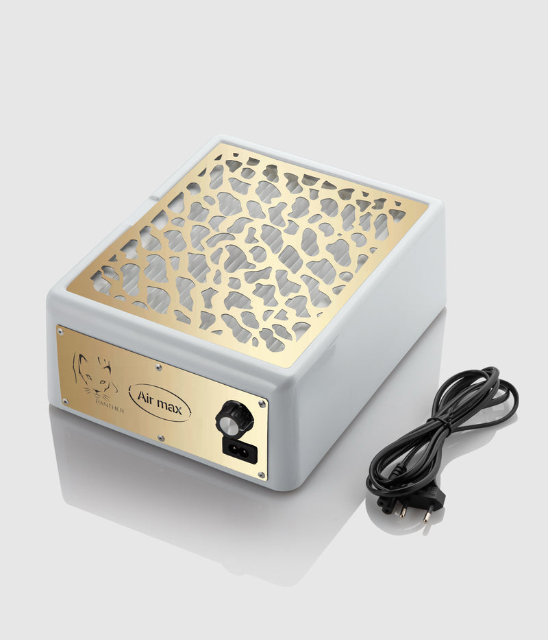 Air Max Panther Nail Dust Collector Gold with HEPA Filter – Professional Nail Table Vacuum