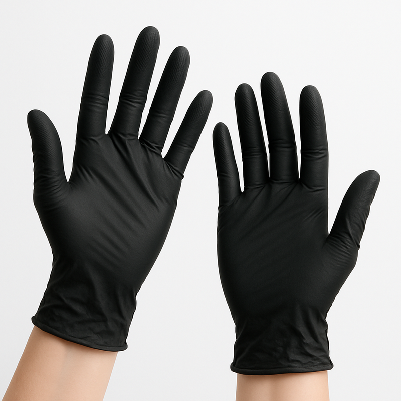 Nitrile Gloves Latex Free Black Color 100pcs