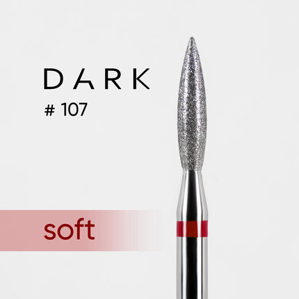СВЕРЛА ДЛЯ НОГТЕЙ DIAMOND DARK NO. 107 RED HALF-MINE 023 Артикул : F107