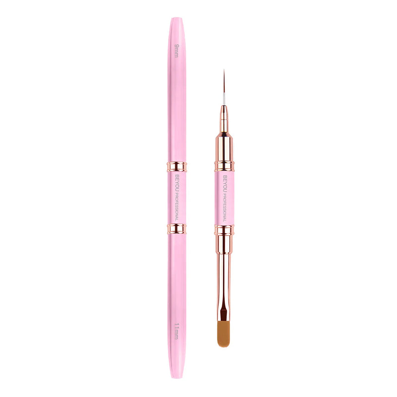 BEYOU liner+gel Brush, Double Sided 9mm+11mm
