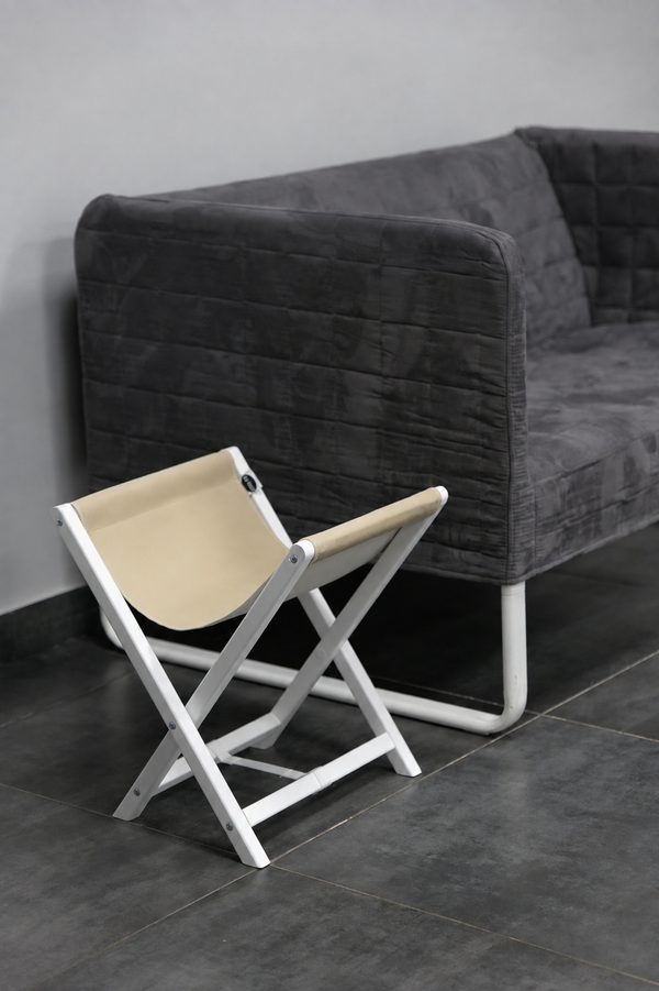 AIR MAX Bag stand(beige eco-leather on white legs)