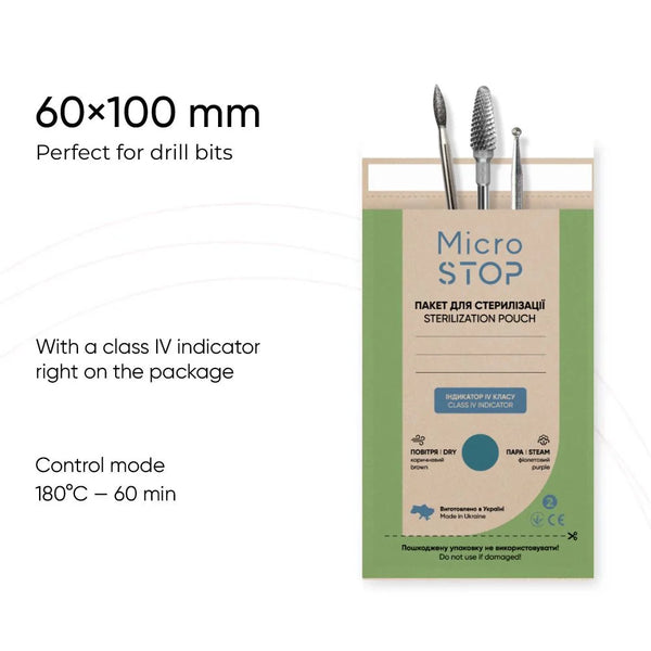 KRAFT PACKAGES MICROSTOP PRO 60x100  WITH INDICATORS OF THE 4TH CLASS