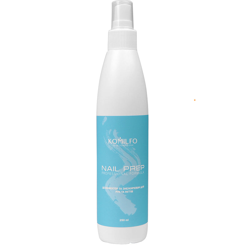 KOMILFO NAIL PREP – DISINFECTANT AND DEGREASER FOR NAILS, 250 ML 121016