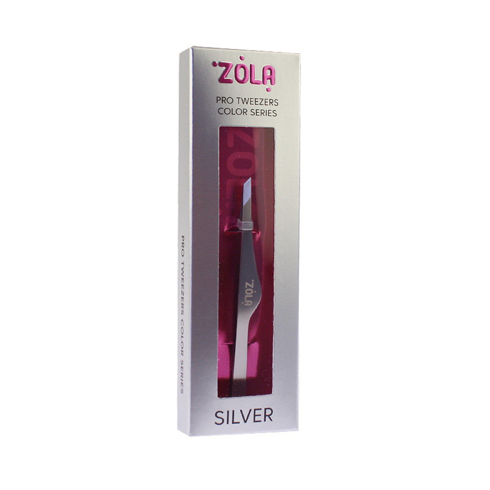ZOLA PROFESSIONAL EYEBROW TWEEZERS Silver