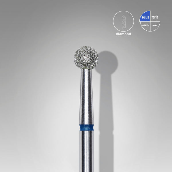 STALEKS Diamond Nail Drill Bit Ball Blue EXPERT Head Diameter 4 mm FA01B040