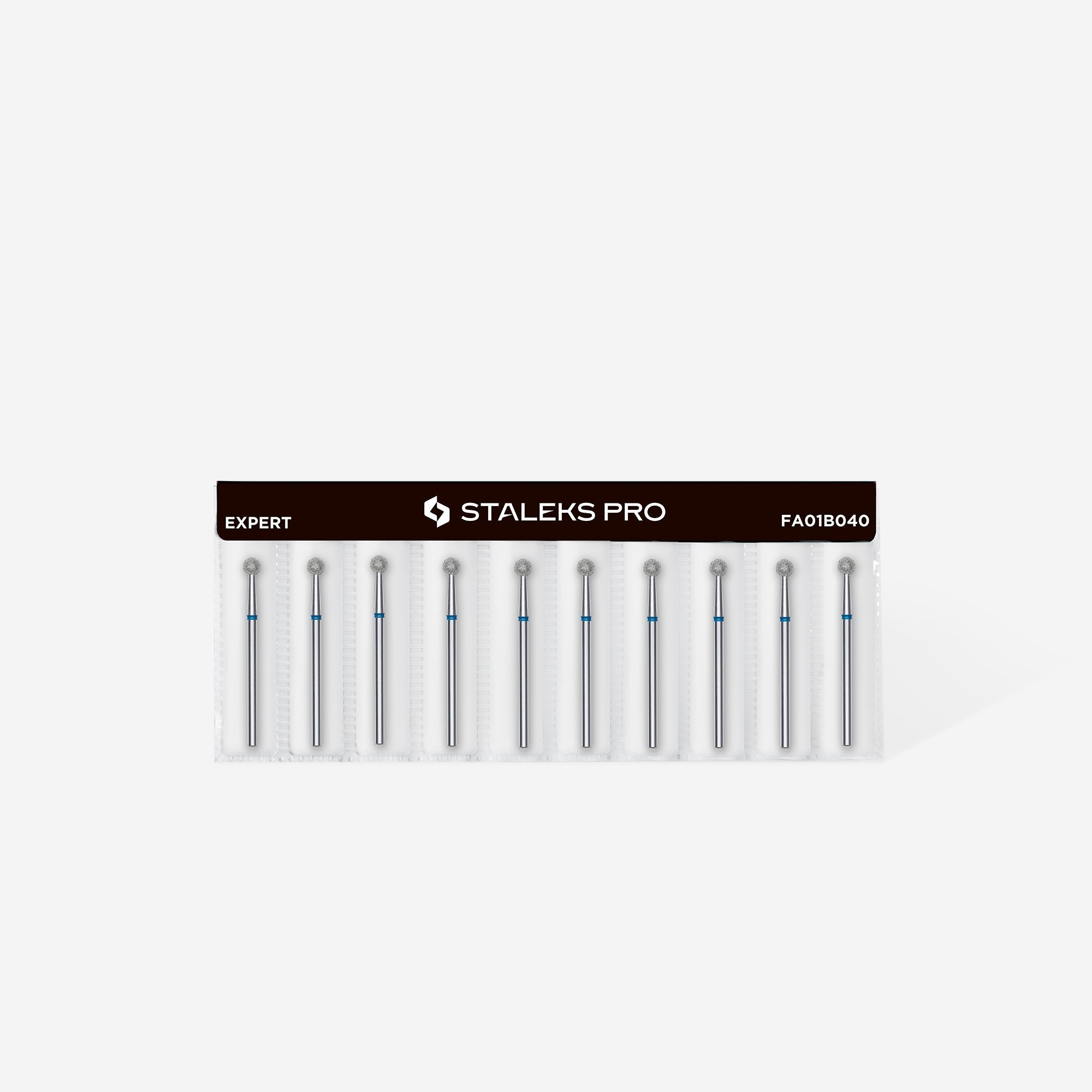 STALEKS Diamond Nail Drill Bit Ball Blue EXPERT Head Diameter 4 mm FA01B040