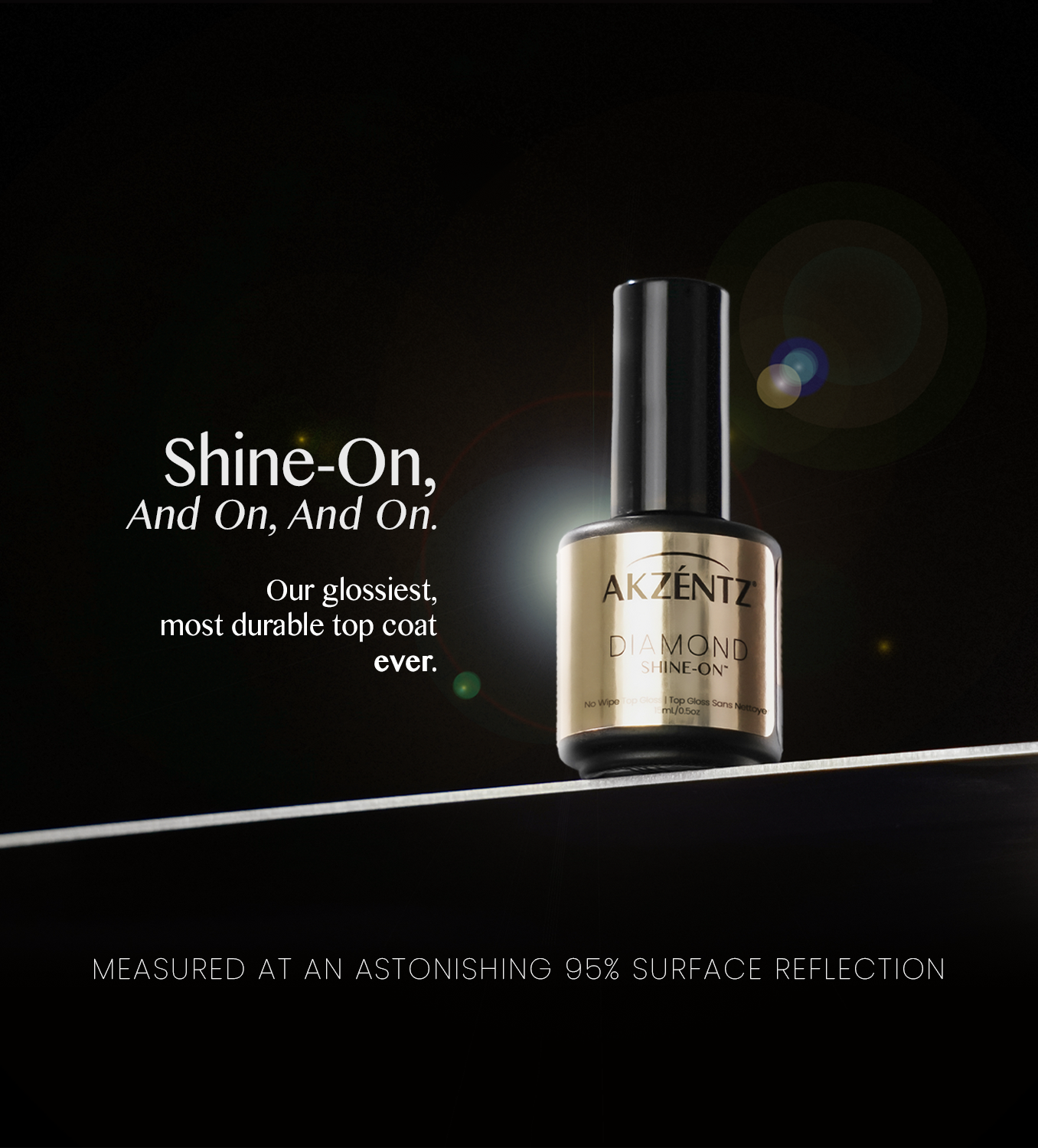 AKZENTZ Diamond Shine-On Tack Free Top Coat 15ml