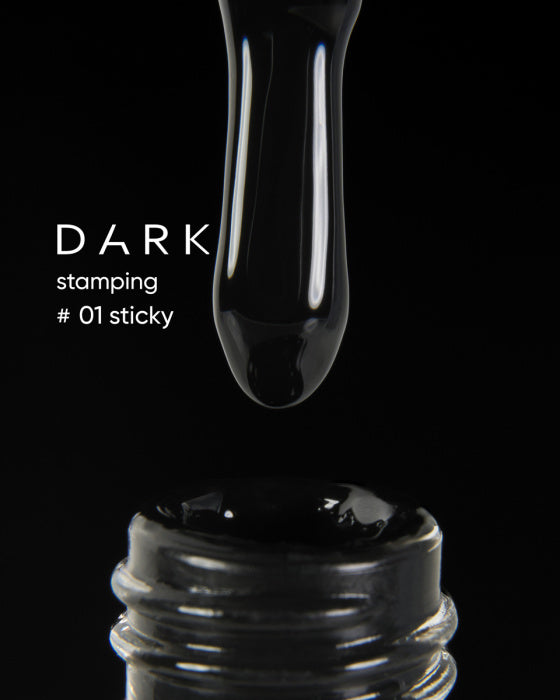 DARK STAMPING POLISH BLACK STICKY №01, 10 ML