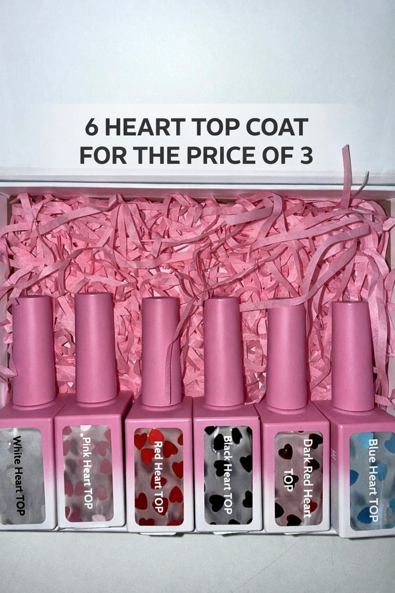 Elite Embrace Professional Heart Top Coat 6pcs Set