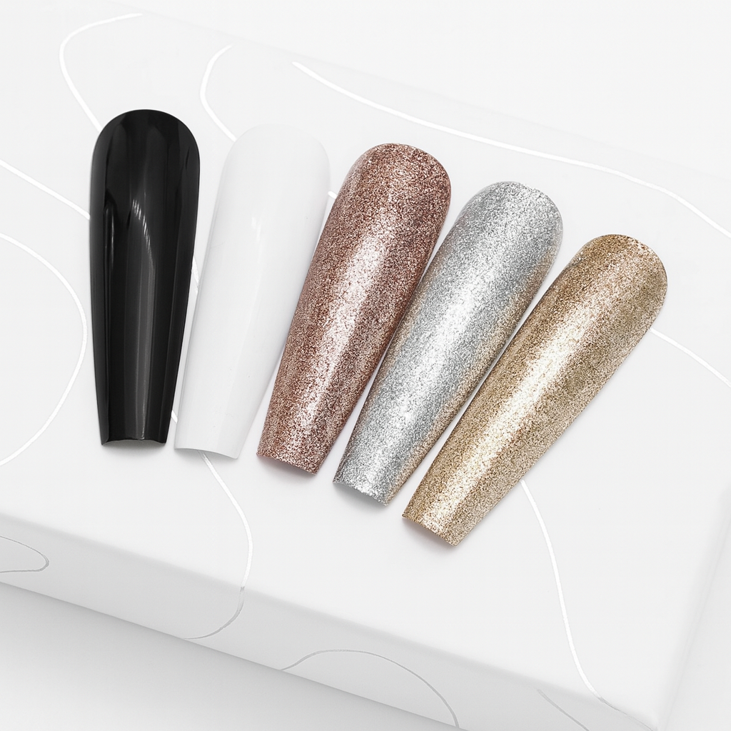 HEYLOVE. SOLID PLATINUM SET, BROWN, 5*5 G