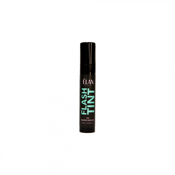 Elan Professional Line Eyebrow and eyelash occlusive tinting system «FLASH TINT» 09 warm brown 10ML