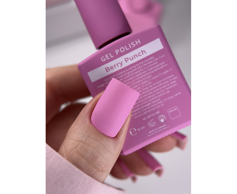 HEYLOVE. GEL POLISH, BERRY PUNCH, 15 ML, HL-GP15-109