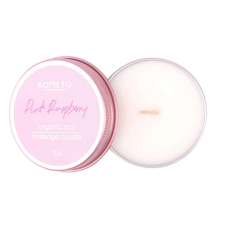 KOMILFO MASSAGE CANDLE - PINK RASPBERRY, 30 G