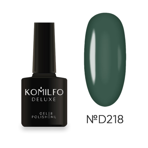 Komilfo Gel polish Deluxe Series No. D218 muted greenish-turquoise HEMA TPO Free 8 ml