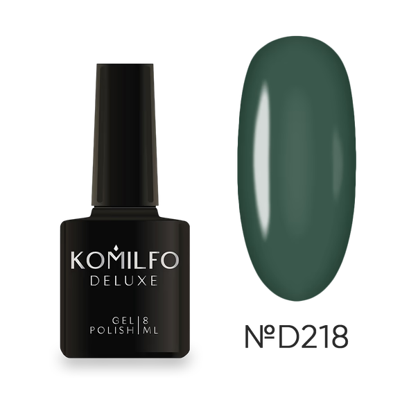 Komilfo Gel polish Deluxe Series No. D218 muted greenish-turquoise HEMA TPO Free 8 ml