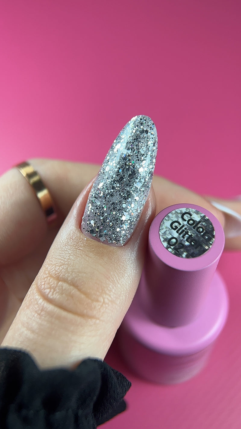 ELITE EMBRACE Professional Color Gel 02 with Glitter 10ml ECGG0210