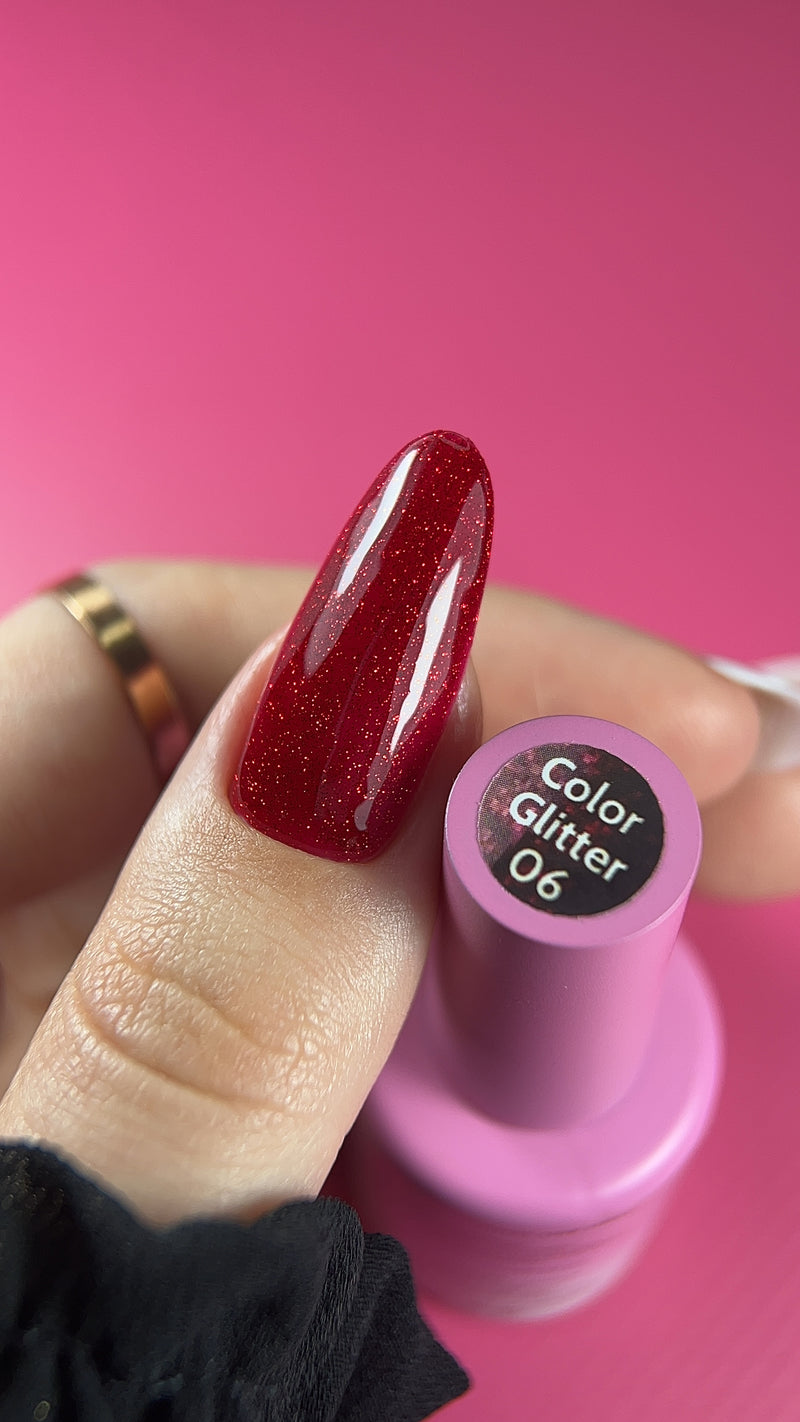 ELITE EMBRACE Professional Color Gel 06 with Glitter 10ml ECGG0610