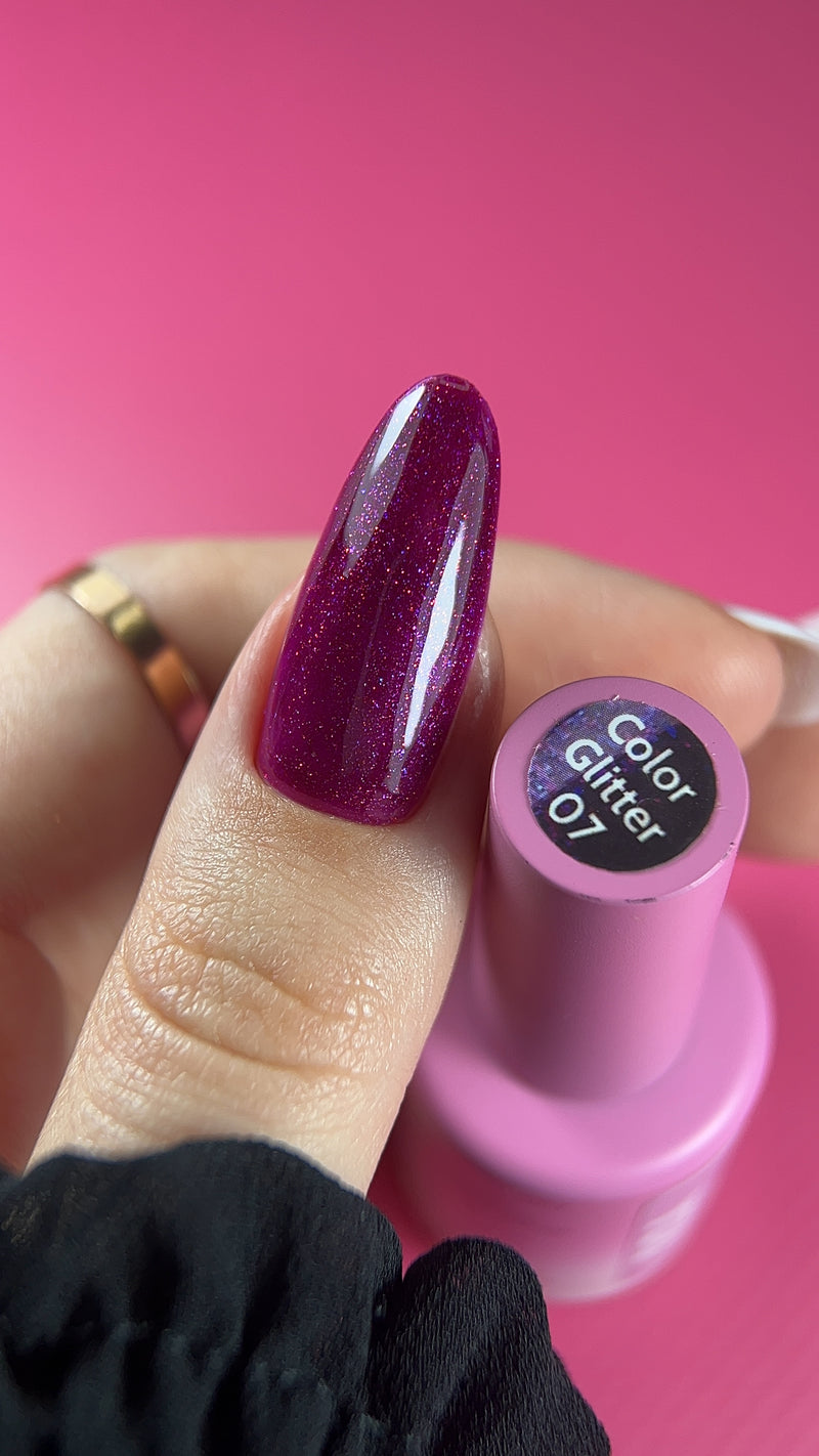 ELITE EMBRACE Professional Color Gel 07 with Glitter 10ml ECGG0710