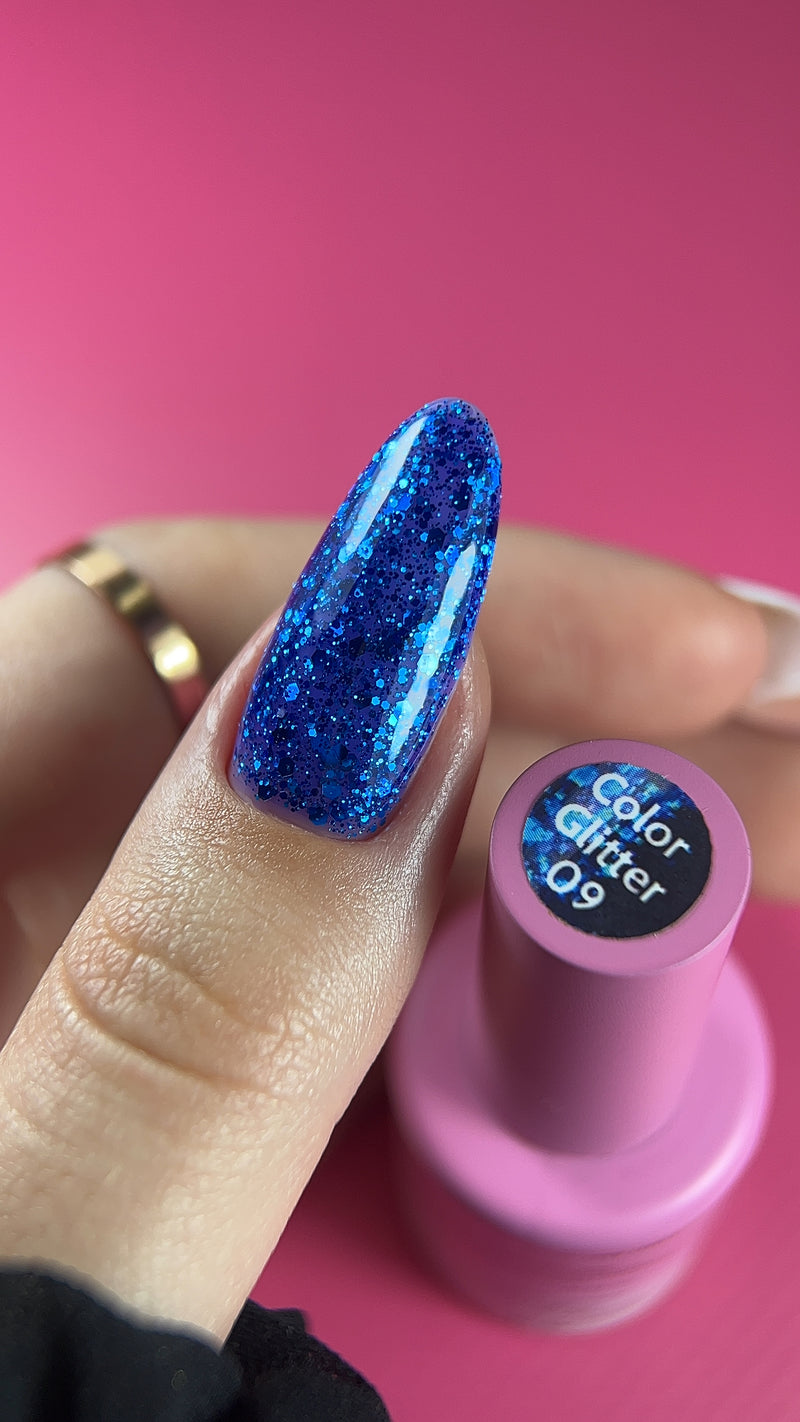 ELITE EMBRACE Professional Color Gel 09 with Glitter 10ml ECGG0910