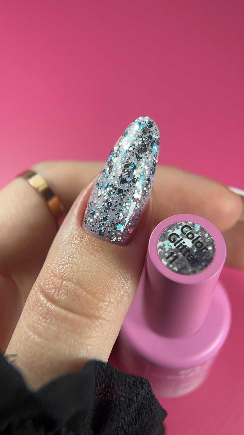 ELITE EMBRACE Professional Color Gel 11 with Glitter 10ml ECGG1110