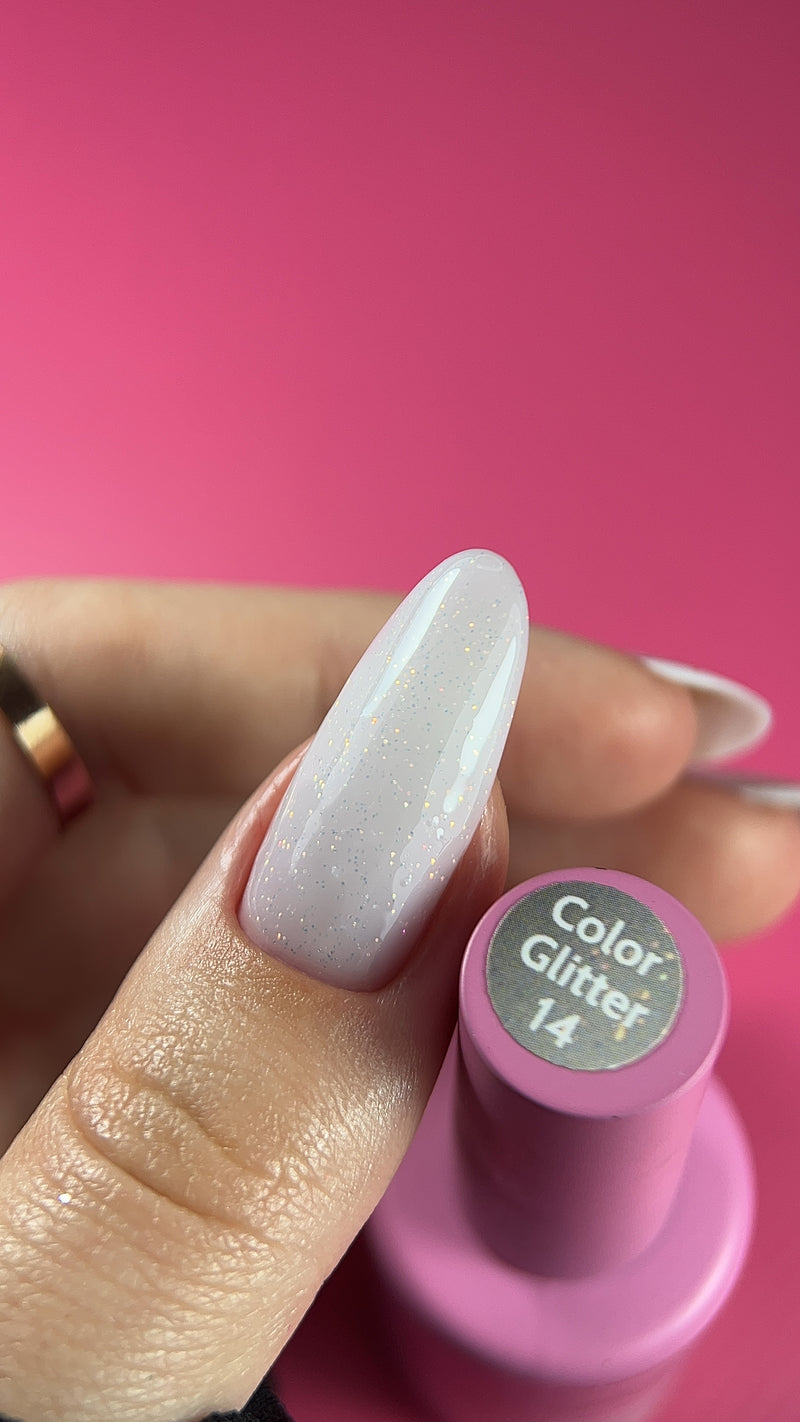 ELITE EMBRACE Professional Color Gel 14 with Glitter 10ml ECGG1410