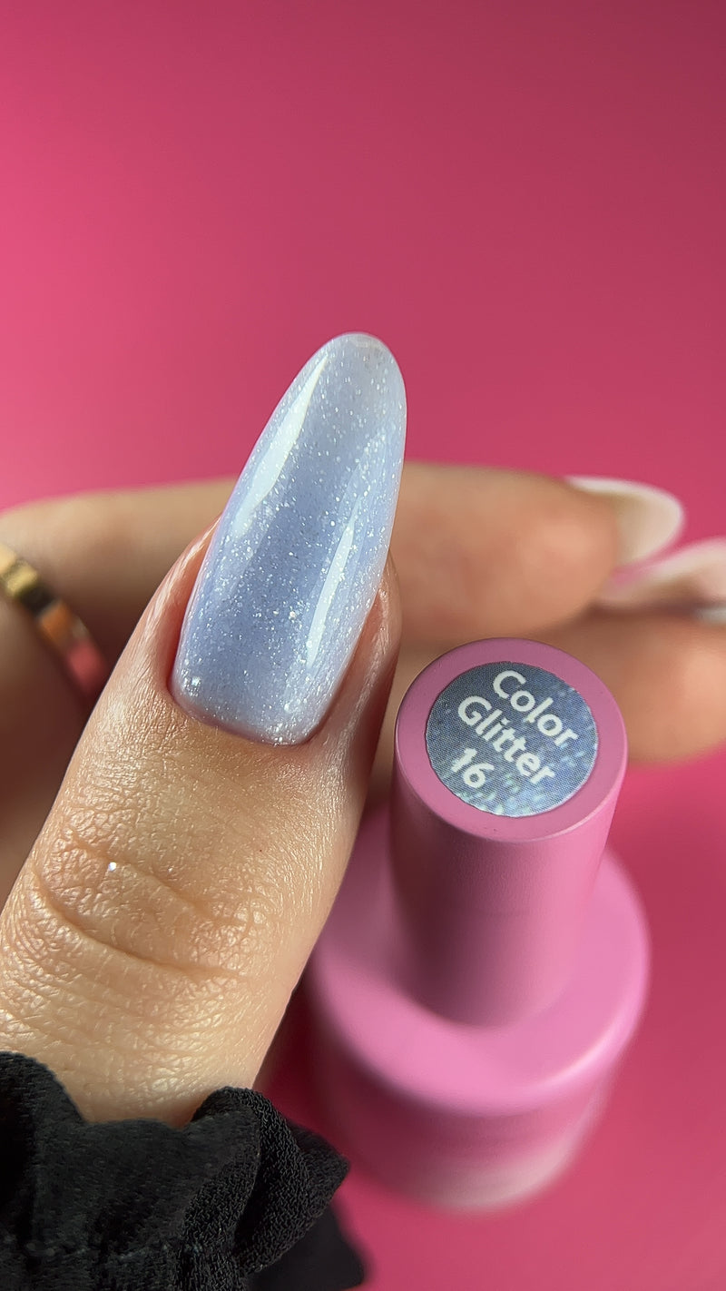 ELITE EMBRACE Professional Color Gel 16 with Glitter 10ml ECGG1610
