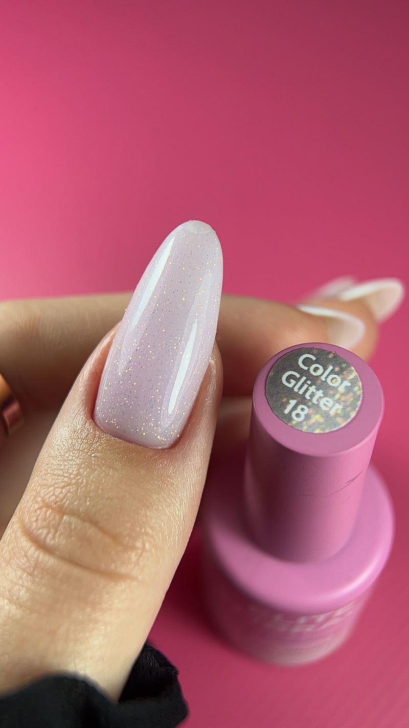 ELITE EMBRACE Professional Color Gel 18 with Glitter 10ml ECGG1810