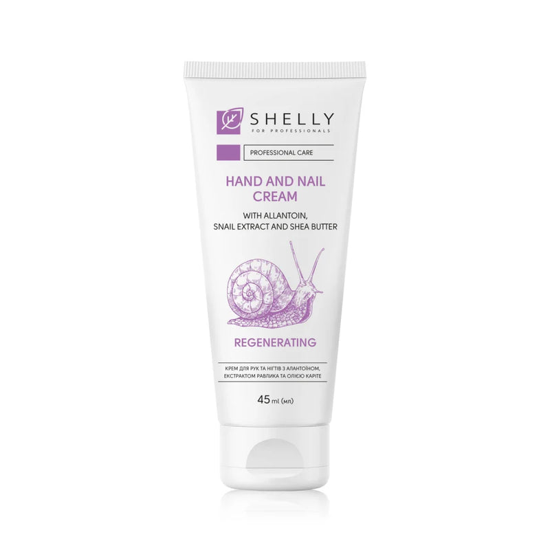 Hand and nail cream with allantoin, snail extract and shea oil Shelly 45ml/250ml/500ml