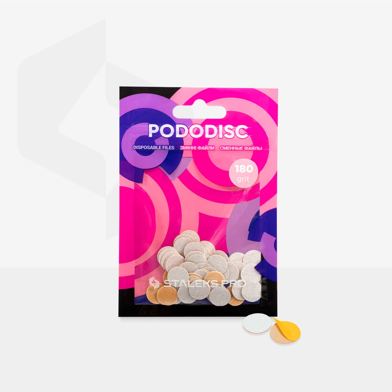 STALEKS PRO XS PODODISC WHITE REFILL PADS ДЛЯ ПЕДИКЮРНИХ ДИСКІВ ОДНОРАЗОВІ ПИЛКИ 50 ШТ PDF-10-180w
