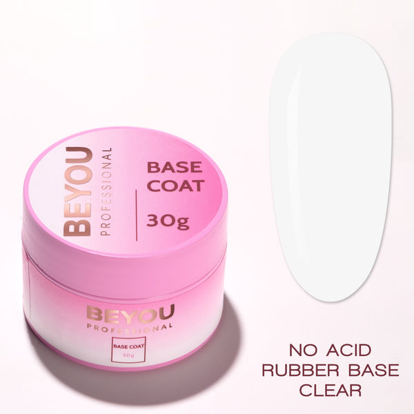 BEYOU Professional Rubber Base Coat No Acid Base Clear 30ml BRBC0330