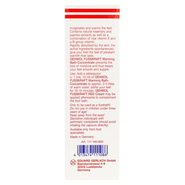 GEHWOL FUSSKRAFT Red Warming Bath Concentrate 150ML