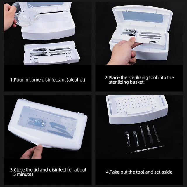 Nail Sterilizer Tray Disinfection Box