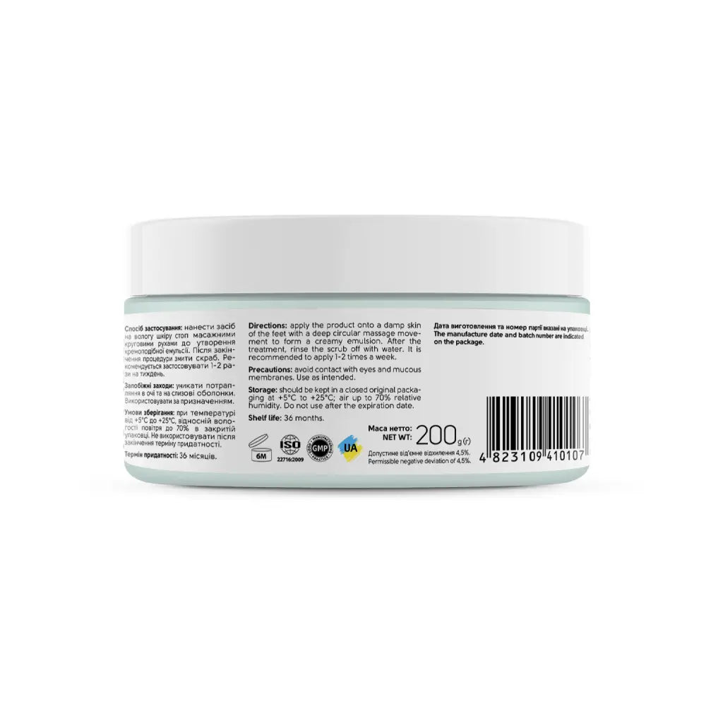 Cooling foot scrub with menthol and mint oil Shelly 200g