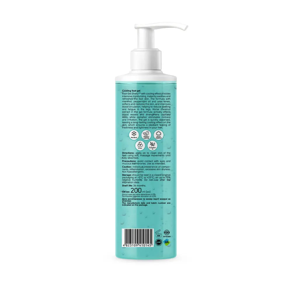 Cooling gel for feet with menthol and mint oil Shelly 200 ML