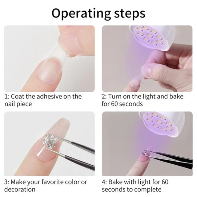 Мини УФ-светодиодная лампа для сушки гель-лака для ногтей, профессиональная сушилка на один палец для маникюра, оборудование для салонов красоты, инструменты XZM-4