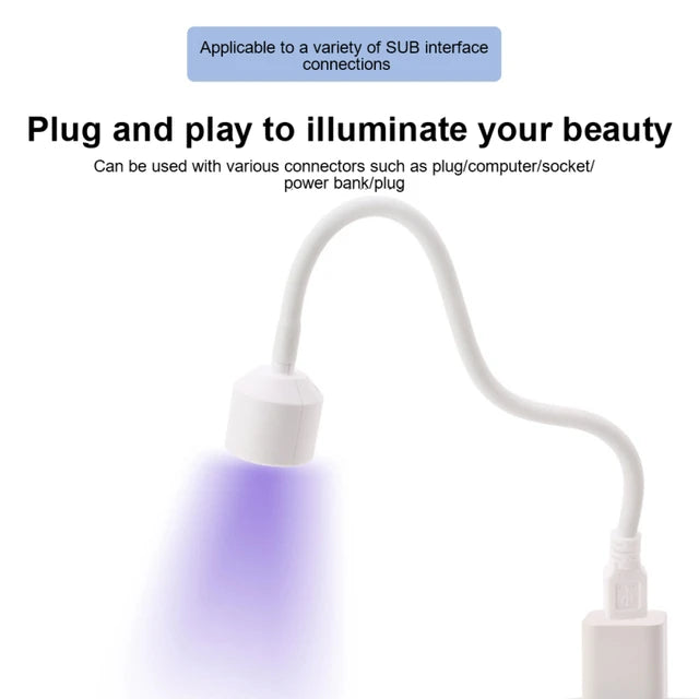 Мини УФ-светодиодная лампа для сушки гель-лака для ногтей, профессиональная сушилка на один палец для маникюра, оборудование для салонов красоты, инструменты XZM-4