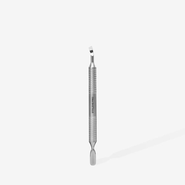 STALEKS PRO EXPERT 100 TYPE 4.2 HOLLOW MANICURE PUSHER ROUNDED PUSHER + BLADE BENT PE-100/4.2