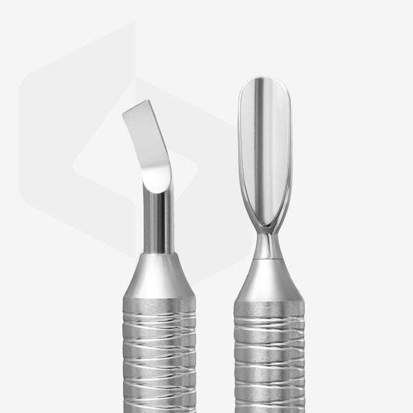 STALEKS PRO EXPERT 100 TYPE 4.2 HOLLOW MANICURE PUSHER ROUNDED PUSHER + BLADE BENT PE-100/4.2