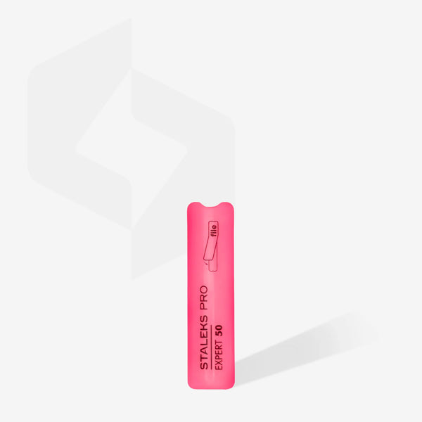 STALEKS PRO EXPERT 50 SLANTED PLASTIC NAIL FILE SHORT BASE SPBE-50