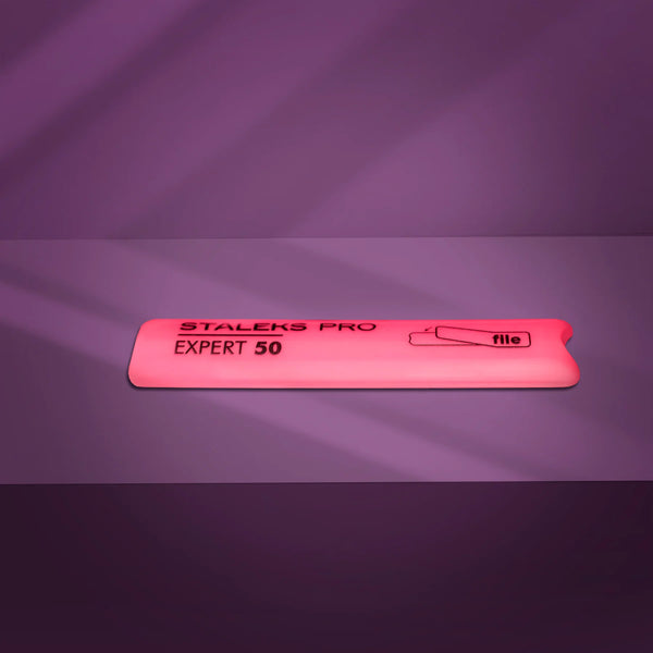 STALEKS PRO EXPERT 50 SLANTED PLASTIC NAIL FILE SHORT BASE SPBE-50